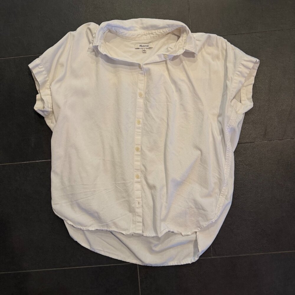 Madewell Cap-Sleeve A-Line Button Down